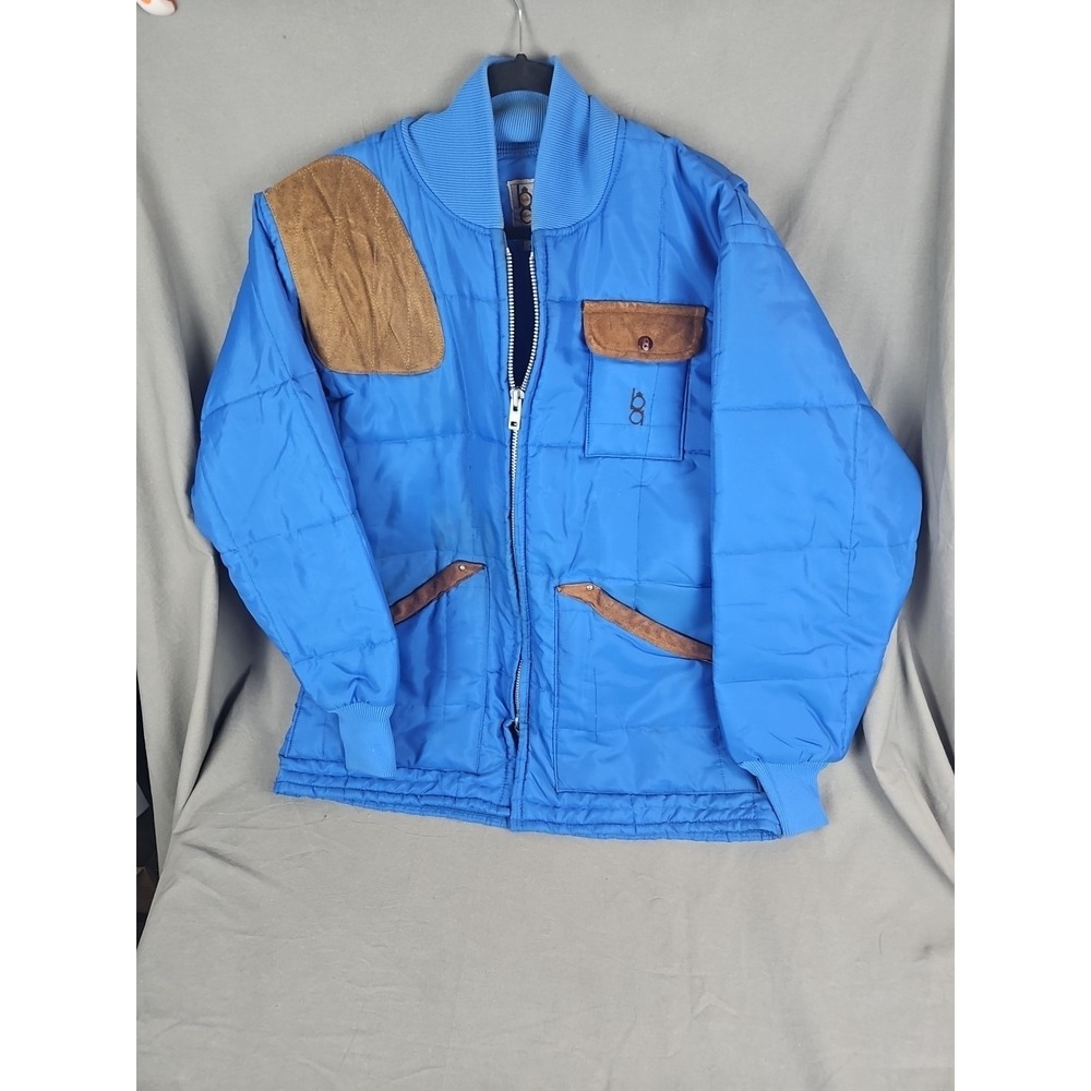 Vintage Bob Allen Shooting Jacket Mens L‎ Quilted Insulated Hunting USA STAINED*